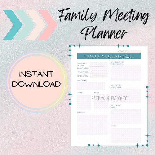 Family meeting planner